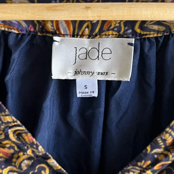 Johnny Was Jade Riley Silk Peasant Blouse S - Picture 15 of 16